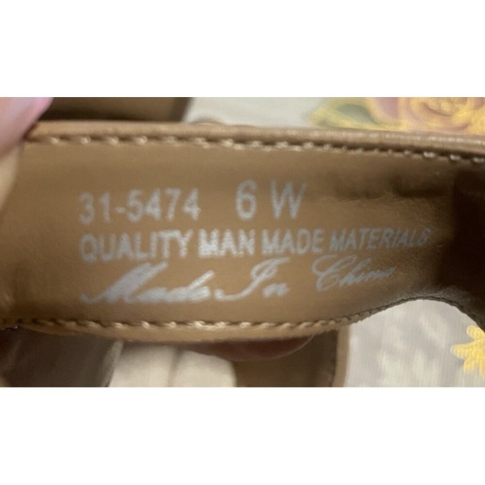 Easy Street Women's Pumps Square Heels 2" Zip Nude Color Size 6W NO BOX - Picture 3 of 11